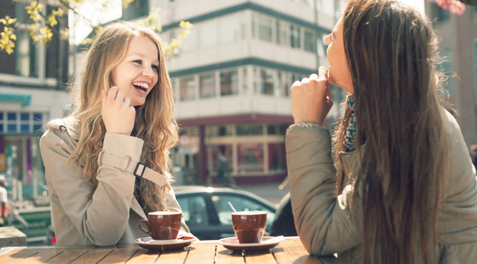 samen koffie drinken afslanken