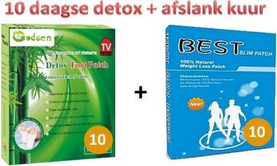 Afslank & detox combiset 20 stuks - ontgiften, Lichaamsreiniging Detox | afslankpleisters voor gewichtsverlies | vetverbranding | afvallen buik benen billen